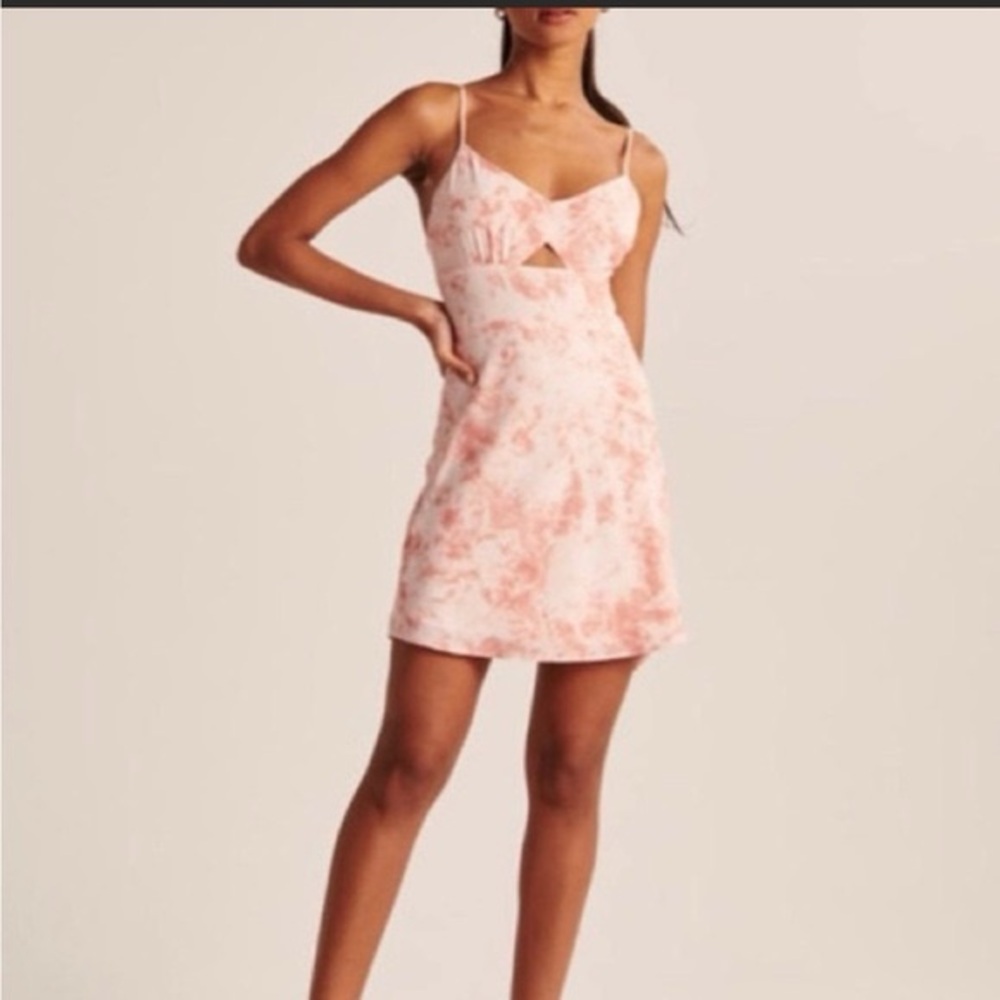 Abercrombie pink tie dye mini dress XS